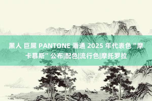   黑人 巨屌 PANTONE 潘通 2025 年代表色“摩卡慕斯”公布|配色|流行色|摩托罗拉