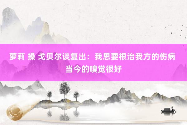 萝莉 操 戈贝尔谈复出：我思要根治我方的伤病 当今的嗅觉很好